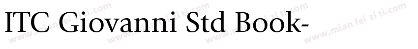 ITC Giovanni Std Book字体转换